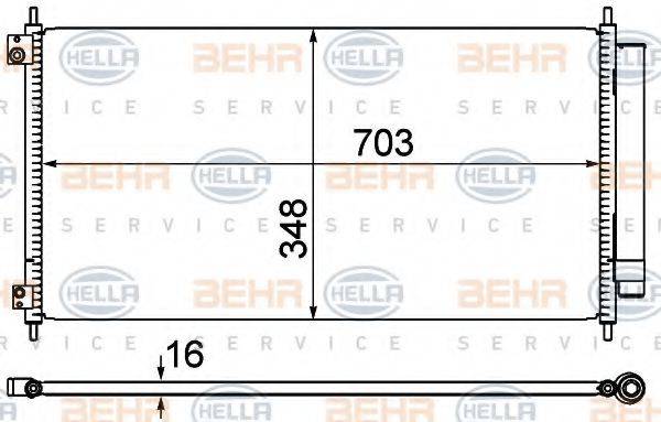 BEHR HELLA SERVICE 8FC351310281 Конденсатор, кондиціонер