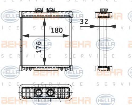 BEHR HELLA SERVICE 8FH351311121 Теплообмінник, опалення салону