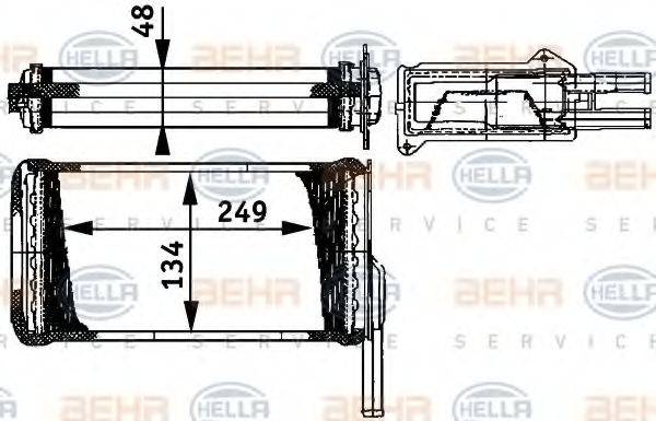 BEHR HELLA SERVICE 8FH351311581 Теплообмінник, опалення салону