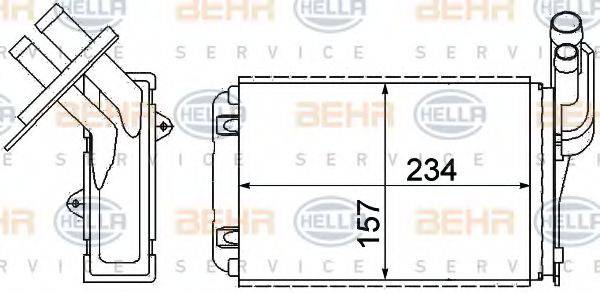 BEHR HELLA SERVICE 8FH351311631 Теплообмінник, опалення салону