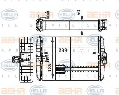 BEHR HELLA SERVICE 8FH351312021 Теплообмінник, опалення салону