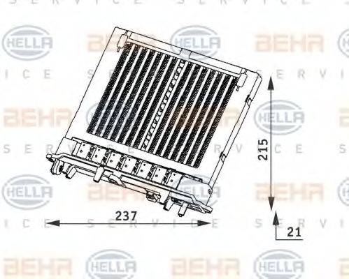 BEHR HELLA SERVICE 8FH351312101 Теплообмінник, опалення салону