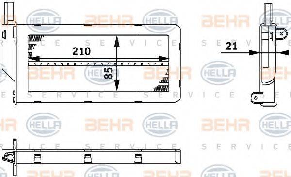 BEHR HELLA SERVICE 8FH351312121 Теплообмінник, опалення салону