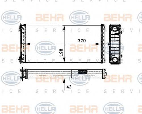 BEHR HELLA SERVICE 8FH351312181 Теплообмінник, опалення салону