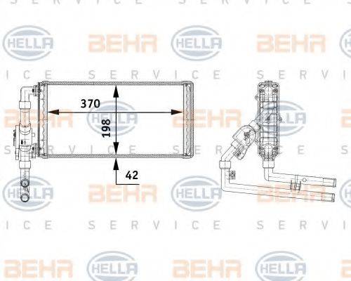 BEHR HELLA SERVICE 8FH351312191 Теплообмінник, опалення салону