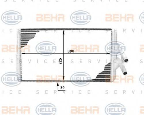 BEHR HELLA SERVICE 8FH351312381 Теплообмінник, опалення салону