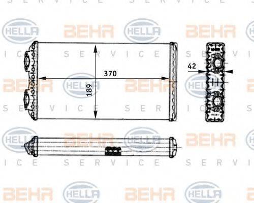 BEHR HELLA SERVICE 8FH351312441 Теплообмінник, опалення салону