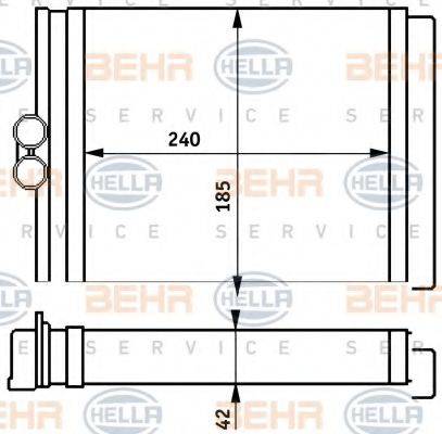 BEHR HELLA SERVICE 8FH351313151 Теплообмінник, опалення салону