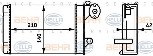 BEHR HELLA SERVICE 8FH351313341 Теплообмінник, опалення салону