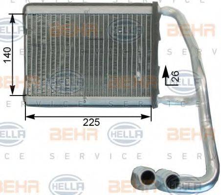 BEHR HELLA SERVICE 8FH351315301 Теплообмінник, опалення салону