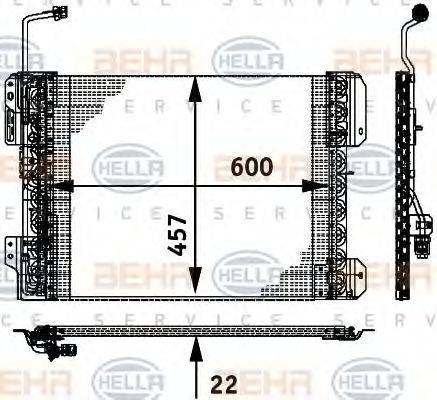 BEHR HELLA SERVICE 8FC351317641 Конденсатор, кондиціонер