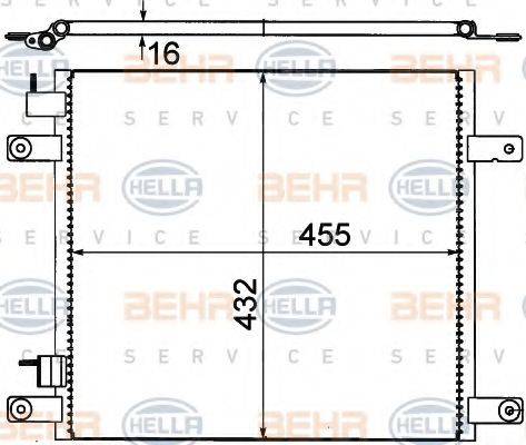 BEHR HELLA SERVICE 8FC351318631 Конденсатор, кондиціонер