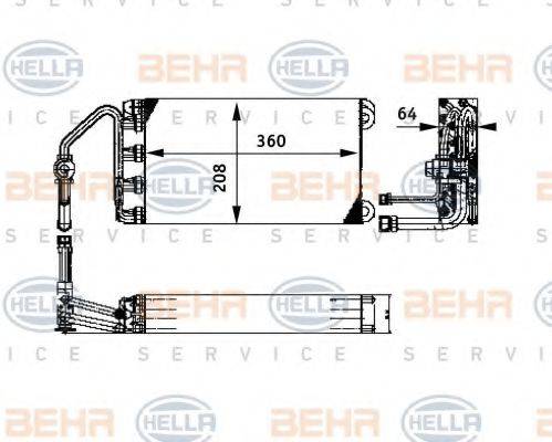 BEHR HELLA SERVICE 8FV351330011 Випарник, кондиціонер