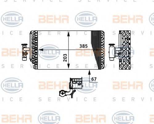 BEHR HELLA SERVICE 8FV351330111 Випарник, кондиціонер