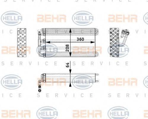 BEHR HELLA SERVICE 8FV351330131 Випарник, кондиціонер