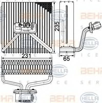 BEHR HELLA SERVICE 8FV351330151 Випарник, кондиціонер