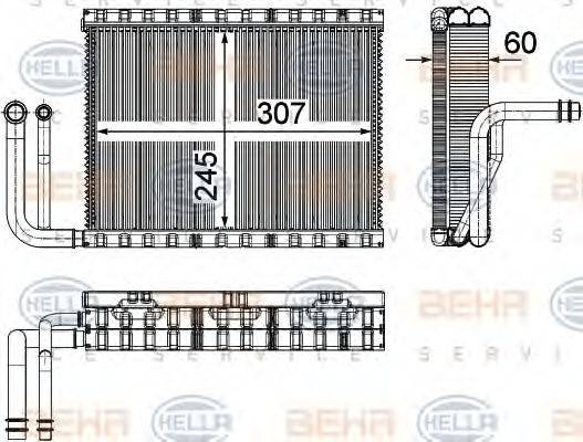 BEHR HELLA SERVICE 8FV351331151 Випарник, кондиціонер