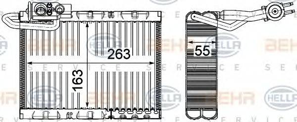 BEHR HELLA SERVICE 8FV351331521 Випарник, кондиціонер