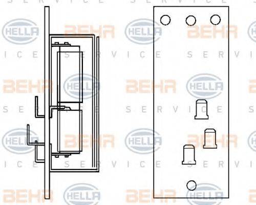 BEHR HELLA SERVICE 9ML351332151 Опір, вентилятор салону