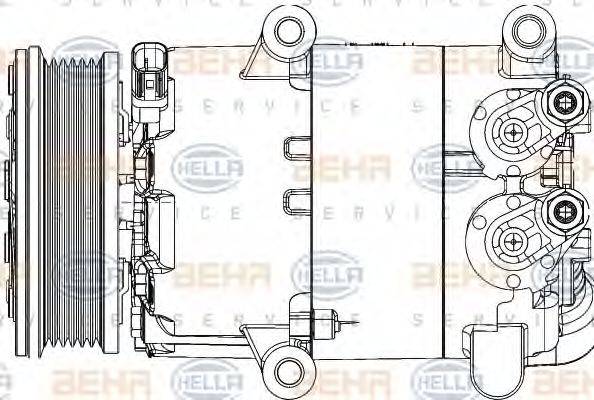 BEHR HELLA SERVICE 8FK351334441 Компресор, кондиціонер