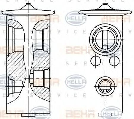 BEHR HELLA SERVICE 8UW351336311 Розширювальний клапан, кондиціонер