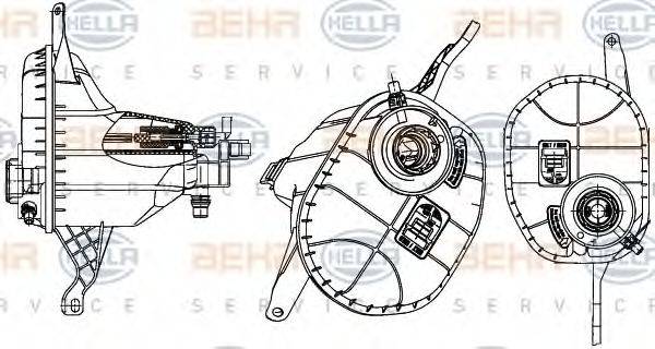 BEHR HELLA SERVICE 8MA376704001 Компенсаційний бак, охолоджуюча рідина