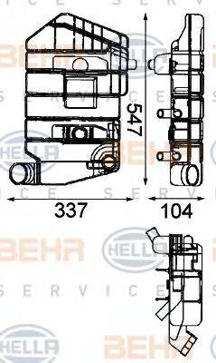 BEHR HELLA SERVICE 8MA376705071 Компенсаційний бак, охолоджуюча рідина