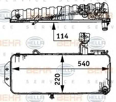 BEHR HELLA SERVICE 8MA376705141 Компенсаційний бак, охолоджуюча рідина