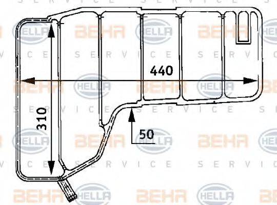 BEHR HELLA SERVICE 8MA376705201 Компенсаційний бак, охолоджуюча рідина