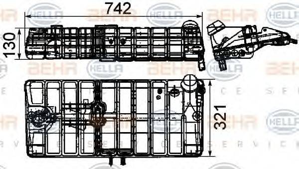 BEHR HELLA SERVICE 8MA376705241 Компенсаційний бак, охолоджуюча рідина