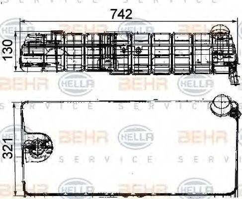 BEHR HELLA SERVICE 8MA376705251 Компенсаційний бак, охолоджуюча рідина