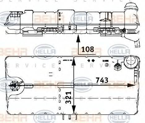 BEHR HELLA SERVICE 8MA376705331 Компенсаційний бак, охолоджуюча рідина