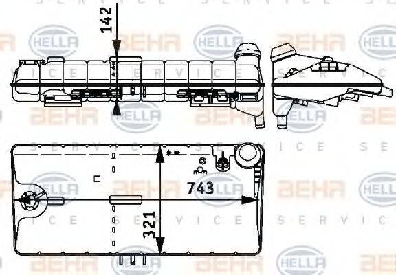 BEHR HELLA SERVICE 8MA376705381 Компенсаційний бак, охолоджуюча рідина