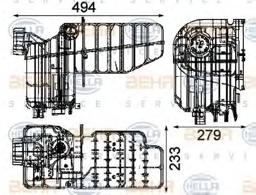 BEHR HELLA SERVICE 8MA376705461 Компенсаційний бак, охолоджуюча рідина