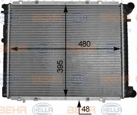 BEHR HELLA SERVICE 8MK376706511 Радіатор, охолодження двигуна