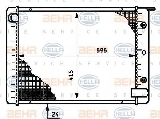 BEHR HELLA SERVICE 8MK376709001 Радіатор, охолодження двигуна