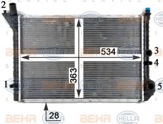 BEHR HELLA SERVICE 8MK376709031 Радіатор, охолодження двигуна