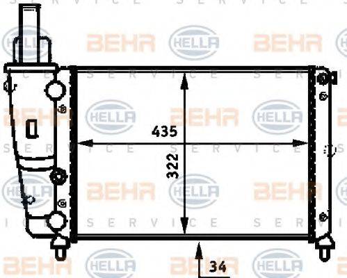 BEHR HELLA SERVICE 8MK376713511 Радіатор, охолодження двигуна