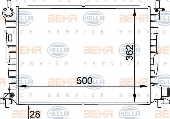 BEHR HELLA SERVICE 8MK376714241 Радіатор, охолодження двигуна