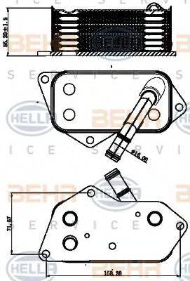 BEHR HELLA SERVICE 8MO376714801 масляний радіатор, моторне масло