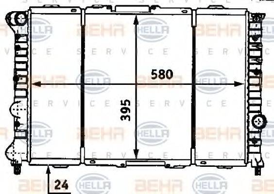 BEHR HELLA SERVICE 8MK376718111 Радіатор, охолодження двигуна