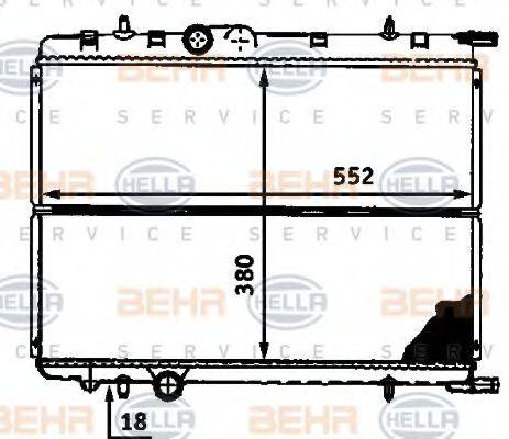 BEHR HELLA SERVICE 8MK376718141 Радіатор, охолодження двигуна