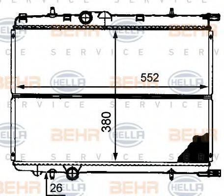 BEHR HELLA SERVICE 8MK376718151 Радіатор, охолодження двигуна