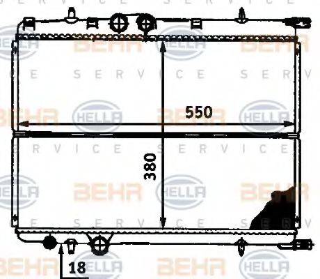 BEHR HELLA SERVICE 8MK376718171 Радіатор, охолодження двигуна