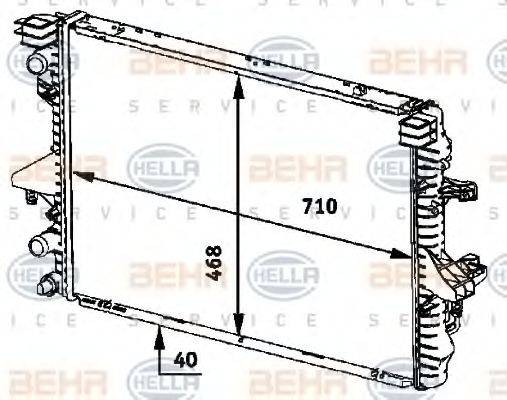 BEHR HELLA SERVICE 8MK376719171 Радіатор, охолодження двигуна