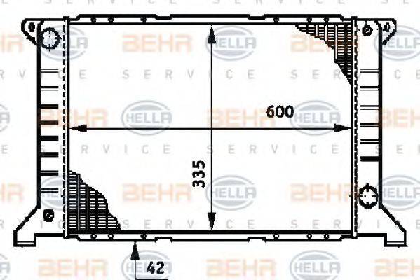 BEHR HELLA SERVICE 8MK376720201 Радіатор, охолодження двигуна