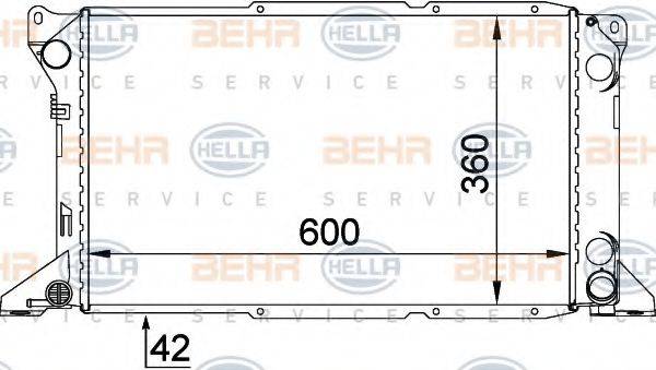 BEHR HELLA SERVICE 8MK376720221 Радіатор, охолодження двигуна