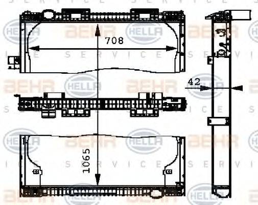 BEHR HELLA SERVICE 8MK376721461 Радіатор, охолодження двигуна