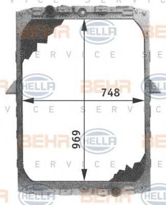 BEHR HELLA SERVICE 8MK376721511 Радіатор, охолодження двигуна