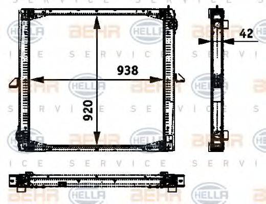 BEHR HELLA SERVICE 8MK376722401 Радіатор, охолодження двигуна